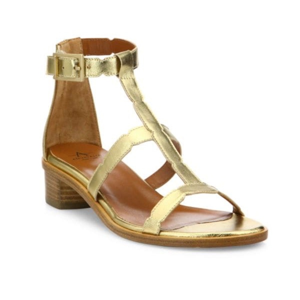 AQUATALIA Risa Gold Leather Sandals
Size: 9
